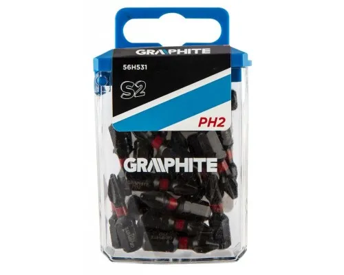 Набор бит Graphite ударных PH2 x 25 мм, 20 шт. (56H531)