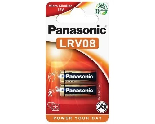 Батарейка Panasonic LRV08 (A23, MN21, V23) Alkaline * 2 (LRV08L/2BE)