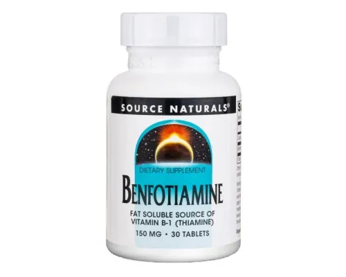 Витаминно-минеральный комплекс Source Naturals Бенфотиамин, 150 мг, Benfotiamine, 30 таблеток (SN1905)