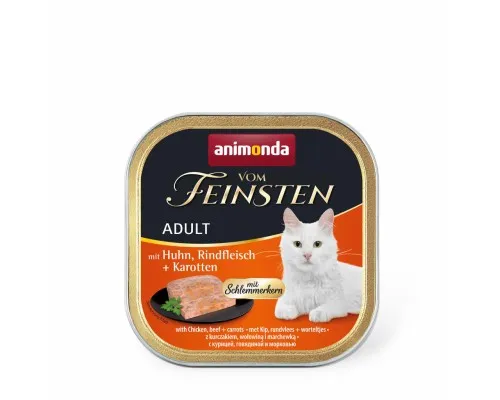 Влажный корм для кошек Animonda Vom Feinsten Adult with Chicken, Beef + Carrots 100 г (4017721832625)