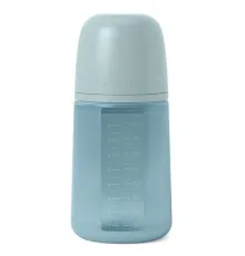Бутылочка для кормления Suavinex Colour Essence силиконовая, медленный поток, 240 мл, голубая (308071)
