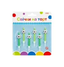 Свічка Maxi М'ячі 6 шт, 6 підставок до свічок (MX620158)