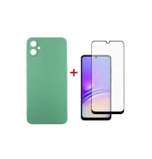 Чехол для мобильного телефона Dengos Kit for Samsung Galaxy A05 (A055) case + glass (Mint) (DG-KM-08)