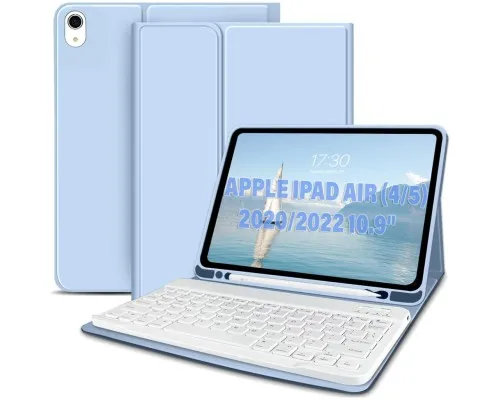Чехол для планшета BeCover Keyboard Apple iPad Air (4/5) 2020/2022 10.9" Light Blue (711146)