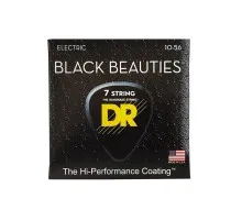 Струни для гітари DR Strings Black Beauties Electric - Medium 7-String (10-56) (BKE7-10)