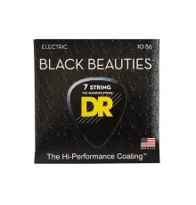 Струни для гітари DR Strings Black Beauties Electric - Medium 7-String (10-56) (BKE7-10)