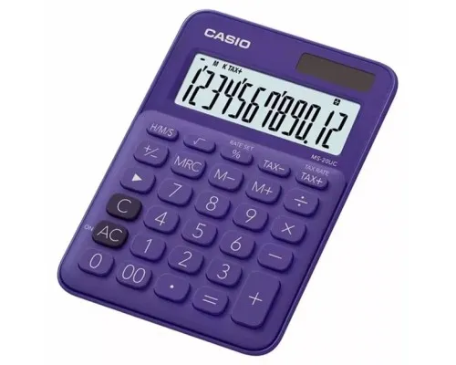 Калькулятор Casio MS-20UC-PL-W-EC, фіолетовий (CALC-CAS-MS-20UC-PL)