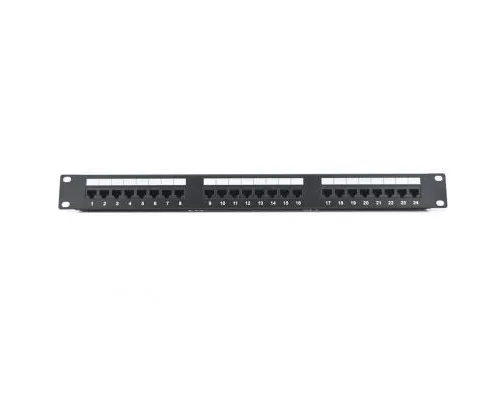 Патч-панель Ritar 19 24 порта UTP cat.5e с менеджментом кабеля (07514)