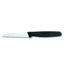 Кухонный нож Victorinox Standart 8 см, с волнистым лезвием, черный (5.0433)