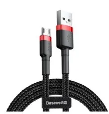 Дата кабель USB 2.0 AM to Micro 5P 1.0m Cafule 2.4A red+black Baseus (CAMKLF-B91)