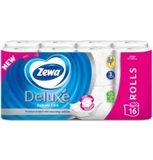 Туалетная бумага Zewa Deluxe белая 3 слоя 16 рулонов (7322540313321)