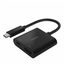 Переходник USB-C - HDMI 60W PD, black Belkin (AVC002BTBK)