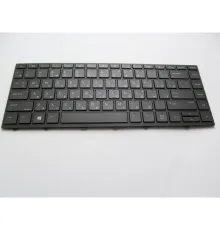 Клавиатура ноутбука HP ProBook 430 G5, 440 G5, 445 G5 черная с черной рамкой с подс (A46161)
