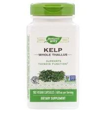 Трави Nature's Way Ламінарія, Kelp, 600 мг, 180 капсул (NWY-14508)