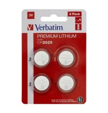 Батарейка Verbatim CR 2025 Lithium 3V * 4 (49532)