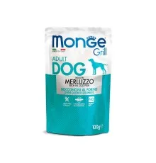 Вологий корм для собак Monge Dog Grill з тріскою 100 г (8009470013130)