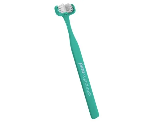 Зубна щітка Paro Swiss Superbrush тристороння бірюзова (7610458007242-turquoise)