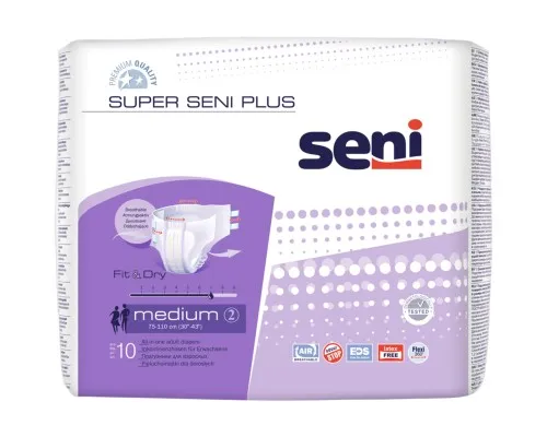 Підгузки для дорослих Seni Super Plus Medium 10 шт (5900516691233)
