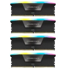 Модуль памяти для компьютера DDR5 96GB (4x24GB) 6000 MHz Vengeance RGB Black Corsair (CMH96GX5M4B6000C30)