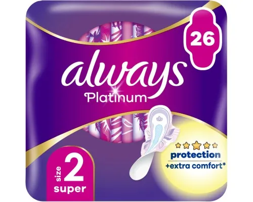 Гігієнічні прокладки Always Platinum Super Розмір 2 26 шт. (8001841913841)
