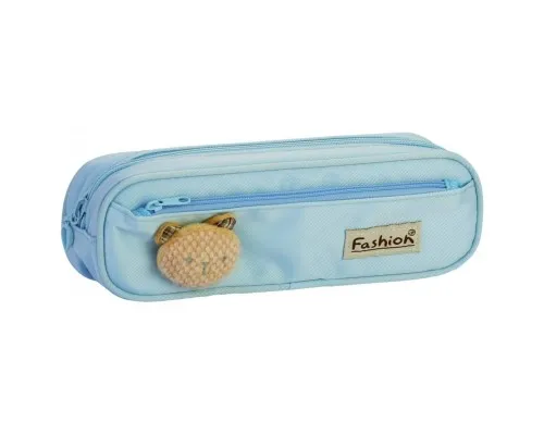 Пенал Cool For School 2 відділення з аплікацією Блакитний (CF6885-lt.blue)