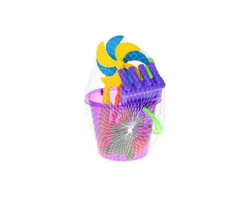 Игрушка для песка Same Toy с Воздушной вертушкой (фиолетовое ведро) 9 шт (HY-1206WUt-2)