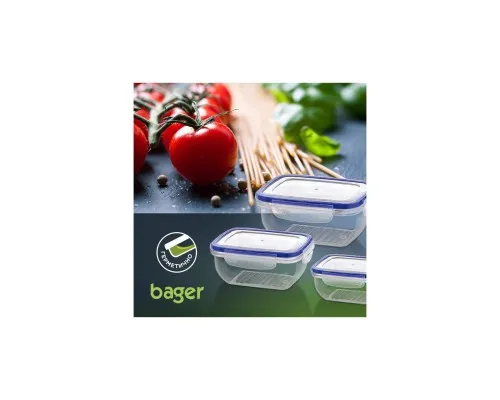Пищевой контейнер Bager Cook&Lock 3 шт 0.8, 1.35, 2.25 л (BG-519)
