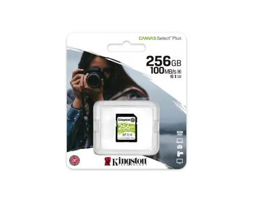 Карта памяті Kingston 256GB SDXC class 10 UHS-I U3 Canvas Select Plus (SDS2/256GB)