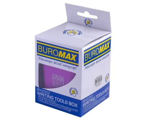 Підставка для ручок Buromax Rubber Touch Квадратна Фіолетова (BM.6352-07)