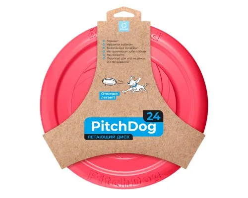 Іграшка для собак Collar PitchDog тарілка для апорту d:24 см рожева (62477)
