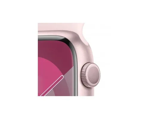 Смарт-годинник Apple Watch Series 9 GPS 45mm Pink Aluminium Case with Light Pink Sport Band - M/L (MR9H3QP/A)