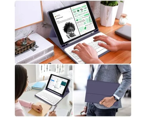 Чехол для планшета BeCover Keyboard Apple iPad Air (4/5) 2020/2022 10.9" Purple (711148)
