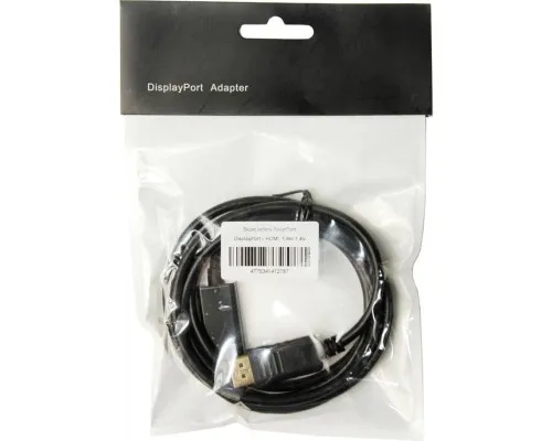 Кабель мультимедійний Display Port to HDMI 1.8m PowerPlant (KD00AS1278)