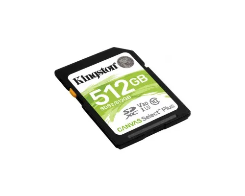 Карта памяті Kingston 512GB SDXC class 10 UHS-I U3 Canvas Select Plus (SDS2/512GB)