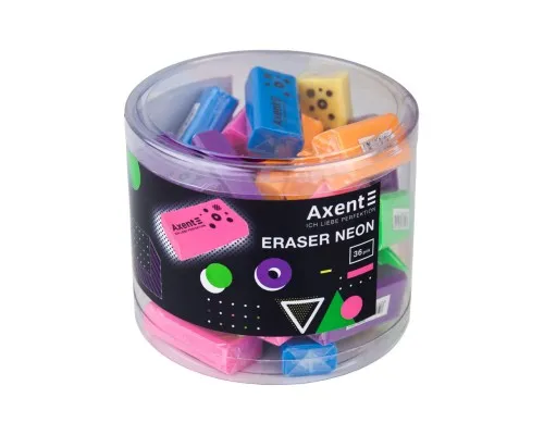 Ластик Axent Neon из EKO PVC, ассорти (1197-A)