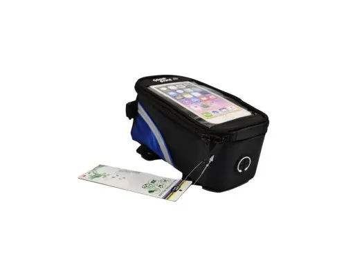 Велосумка нарамна Good Bike під смартфон 4,8 Black/Blue (94882-IS)