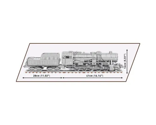 Конструктор Cobi Локомотив Kriegslokomotive Class 52 1:35, 2476 деталей (COBI-6281)