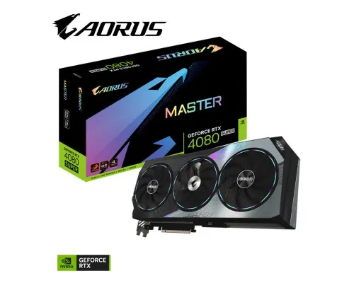 Відеокарта GIGABYTE GeForce RTX4080 SUPER 16Gb AORUS MASTER (GV-N408SAORUS M-16GD)