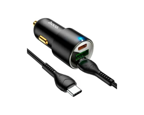 Зарядний пристрій HOCO N26 2xType-C, USB-A Black (6931474765208)