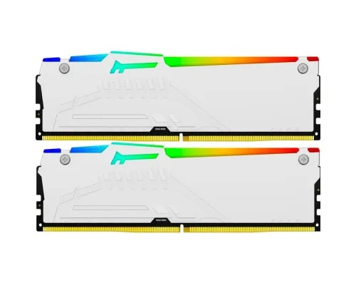 Модуль пам'яті для комп'ютера DDR5 32GB (2x16GB) 6800 MHz Beast White RGB XMP Kingston Fury (ex.HyperX) (KF568C34BWAK2-32)