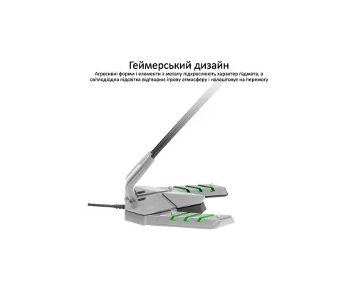 Микрофон Vertux Streamer-3 LED USB Grey (streamer-3.grey)