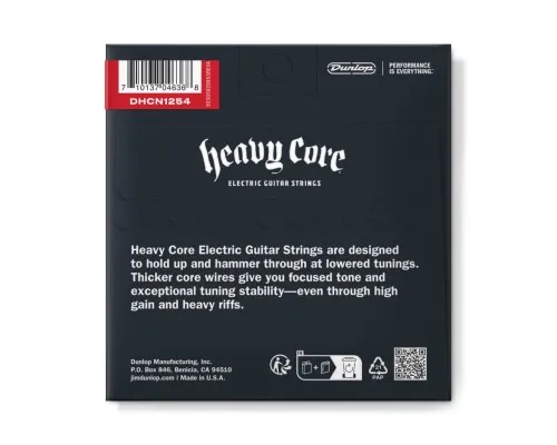 Струни для гітари Jim Dunlop Heavy Core Electric Guitar Strings (12-54) (DHCN1254)