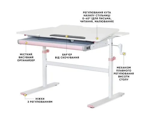 Парта Evo-kids TH-220 Pink (TH-220 W/PN)
