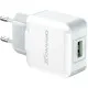 Зарядное устройство Grand-X USB 5V 2,1A White + cable USB -> micro USB, Cu (CH-03UMW)