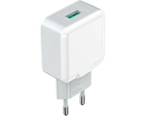 Зарядное устройство Grand-X USB 5V 2,1A White + cable USB -> micro USB, Cu (CH-03UMW)