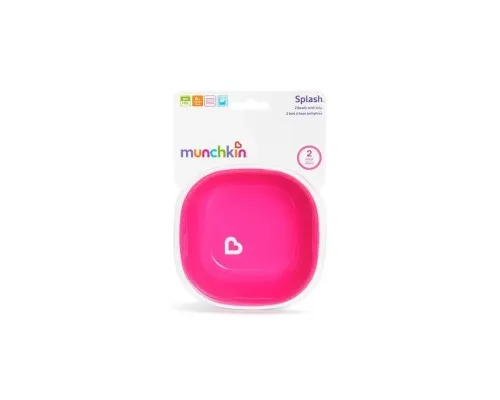 Тарелка детская Munchkin Splash Bowls 2шт. Розовая и фиолетовая (46725.02)