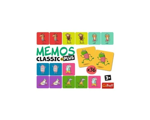 Настільна гра Trefl Мемо Класичні. Рухайся та грай (Memos Classic&plus. Move and play) (02271)