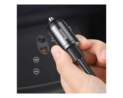 Зарядний пристрій Baseus Tiny Star Mini PPS Car Charge USB-A Gray (VCHX-B0G)