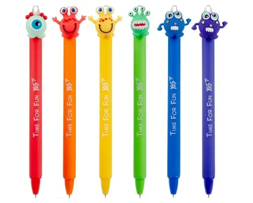 Ручка шариковая Yes Funny monsters автоматическая 0,7 мм синяя (412006)