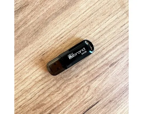 USB флеш накопичувач Mibrand 64GB Marten Black USB 3.2 (MI3.2/MA64P10B)